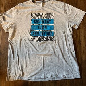 Old Navy Gray and Blue Adventure Graphic Tee